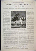 Original Old Antique Print 1888 Dogs Messrs Pears Out Patient College Hospital