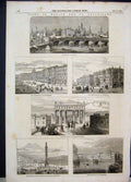 Old Antique Print 1856 Moscow Kremlin Summer Palace Triumphal Arch Quay 19th