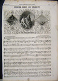 Original Old Antique Print 1856 English Songs Sheet Music Trusting Heart 19th