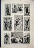Original Old Antique Print 1882 Theatre Romeo Ellen Terry Irvine Illustrations