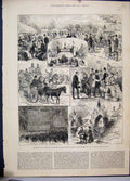Old Antique Print 1883 Festivities Longleat Wiltshire Lord Weymouth Party 19th