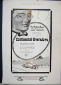 Original Old Antique Print 1914 Medical Man Continental Tyre Motor Car Advert