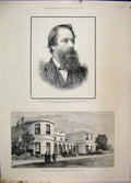 Old Antique Print 1882 Chief Secretary Phoenix Dublin Frederick Cavendish 19th