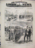 Old Antique Print 1882 Troops Egypt Charger Docks West India Guard Sketch 19th