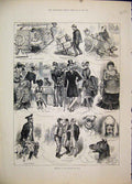 Original Old Antique Print 1884 Antwerp Dog Show Norwich Ship German Keeper