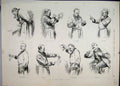 Original Old Antique Print 1889 Letter Dun Scenes Man Reading 19th