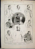 Old Antique Print Parnell Inquiry Commission Court Witnesses 1888 Sketch 19th