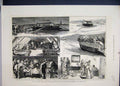 Original Old Antique Print War Servia Bathing Hospital Belgrade Patients 1876