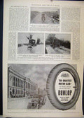 Original Old Antique Print Motor Tyre Dunlop Pneumatic Car 1910 Advert 20th