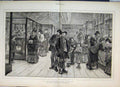 Original Old Antique Print 1873 Art Connoisseurs Bethnal Green Museum Fine Art