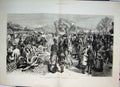 Original Old Antique Print 1881 Promenade Des Anglais Nice Day Out Families