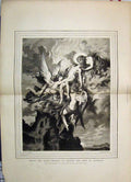 Old Antique Print 1874 Jupiter Body Sarpedon Angels Paris Salon Fine Art 19th
