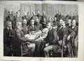 Original Old Antique Print 1885 Royal Commission Depression Trade Industry