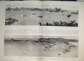 Original Old Antique Print 1893 Rio De Janerio Fort Villegaignon Lage Soa Joao