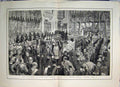 Original Old Antique Print 1884 Duke Albany Funeral George Chapel Windsor 19th