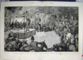 Original Old Antique Print 1885 Christmas Nile Gran Concert Korti Siers Play