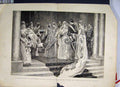 Original Old Antique Print 1890 Drawing Room Buckingham Palace WomenVictorian