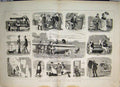 Old Antique Print 1879 Seaside Russian Gun Children Men Romance Sketches 19th