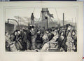 Original Old Antique Print 1873 Family Holiday Ship Dancing RomanceVictorian