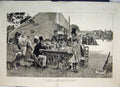 Original Old Antique Print 1879 Country Cricket Match Sussex Sport Day Out