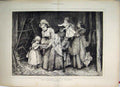 Original Old Antique Print 1874 Children Treat Syllabub Family Fine Art 19th