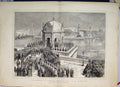 Original Old Antique Print 1874 Ceremony Blessing River Neva Petersburg Sketch