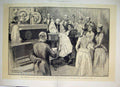 Old Antique Print 1891 Sepia Christening Daughter Duke Fife Royal Chapel 19th