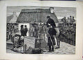 Original Old Antique Print 1881 People Evicted Hecklers Guards West Ireland 19th