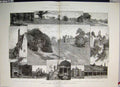 Original Old Antique Print English Homes Knole Park Seat Lord Sackville 1888