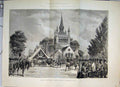 Old Antique Print Royal Wedding Queen Princess Beatrice Whippingham 1885 19th