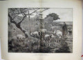 Original Old Antique Print The Good Shepherd Watching Sheep Paris Salon 1884