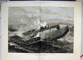 Original Old Antique Print 1877 Rescue Crew Cleopatra Bay Biscay 19th