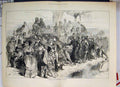 Original Old Antique Print 1872 Scenes From International Boat Race Swans 19th