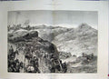 Original Old Antique Print 1885 War Servia Bulgaria The Dragoman Pass Gun 19th
