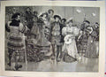 Original Old Antique Print 1885 Artist Costume Ball Piccadilly Benvenuto Group