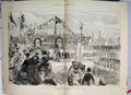 Original Old Antique Print 1878 Marquis Lorne Louise Landing Halifax Nova Scotia