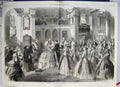 Original Old Antique Print 1866 Marriage Princess Mary Cambridge Teck Kew Church