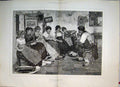 Original Old Antique Print 1888 Love Tales Boy Tells Listening Girls Stories