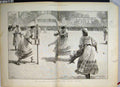 Original Old Antique Print Miss Stanley Batting English Ladies Cricket Team