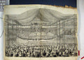 Original Old Antique Print 1857 Handel Festival Crystal Palace Large Orchesta