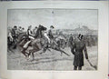 Original Old Antique Print 1891 The Derby The Fall The Flag Race Start Victorian