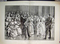 Original Old Antique Print 1889 A State Ball Buckingham Palace Dance Proposition