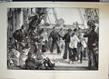 Original Old Antique Print 1889 Man War Life On Board Hands To Dance Skylark
