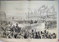 Original Old Antique Print 1882 Beloochess March Past British Khedive Cairo 19th