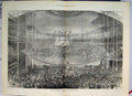 Original Old Antique Print 1872 National Temperance Festival Crystal Palace 19th