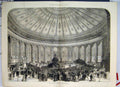 Original Old Antique Print Vienna Exhibition The Rotunda High Ceiling1873 19th