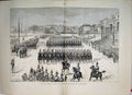 Original Old Antique Print Royal Review Troops Egypt Horse Guard Parade1882 19th