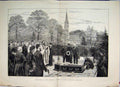 Original Old Antique Print Funeral Lord Fredrick Cavendish Chatsworth 1882 19th