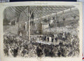 Original Old Antique Print Queen Laying Stone St Thomas Hospital Thames 1868