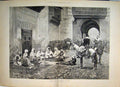 Original Old Antique Print A Moorish Criminal Trial Picture By Moragas 1884 19th